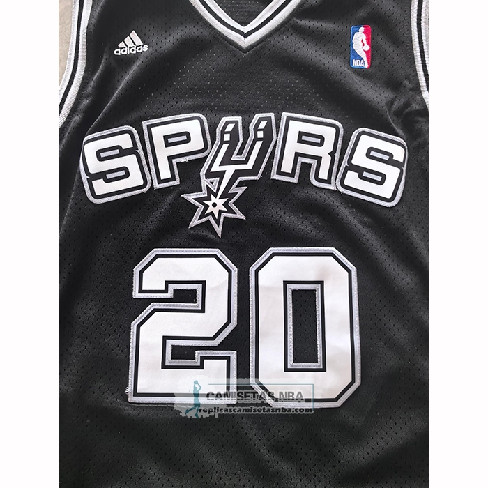 Camiseta San Antonio Spurs Manu Ginobili NO 20 Icon 2025-26 Negro
